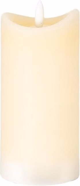 KDMD Luxe Collection Natural Glow Beige LED Pillar Candle with Flicker Effect and Melted Edge Design – 1