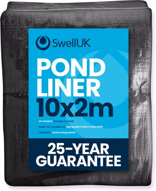 Swell UK Black HDPE Pond Liner 10 x 2 m