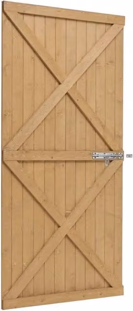 EONLION Brown Wooden Garden Gate, W/H: 100.61 x 182.88 cm – 1