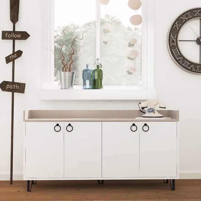 Decortie Dea Console Sideboard Display Unit in White