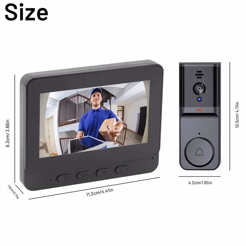 SPETLEK 2.4G Wireless Video Doorbell with Smartphone Camera, Grey – 2