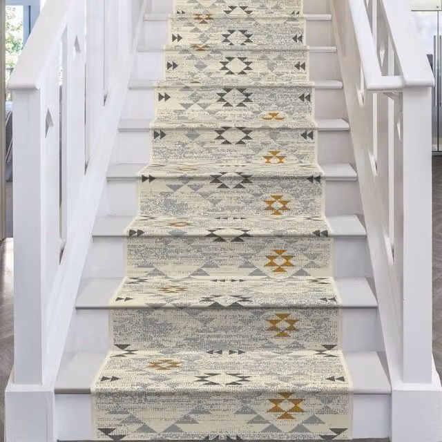 runrug Andes Stair Runner Carpet in Beige, W: 70 cm x L: 450 cm