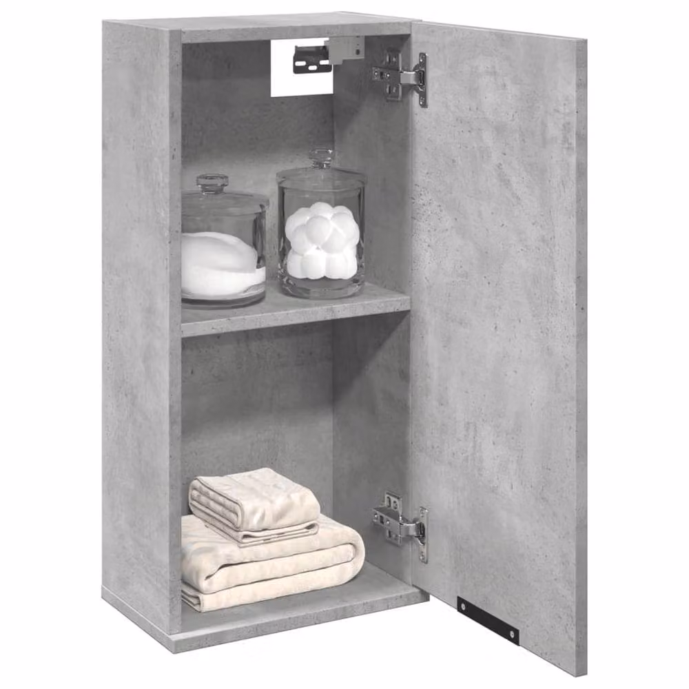 Berkfield Home Wall-mounted Bathroom Cabinet in Concrete Grey, W/D/H: 32 x 20 x 67 cm – 2