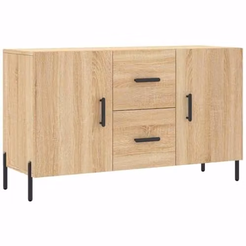 vidaXL Modern Sideboard in Sonoma Oak, W/D/H: 100 x 36 x 60 cm – 1