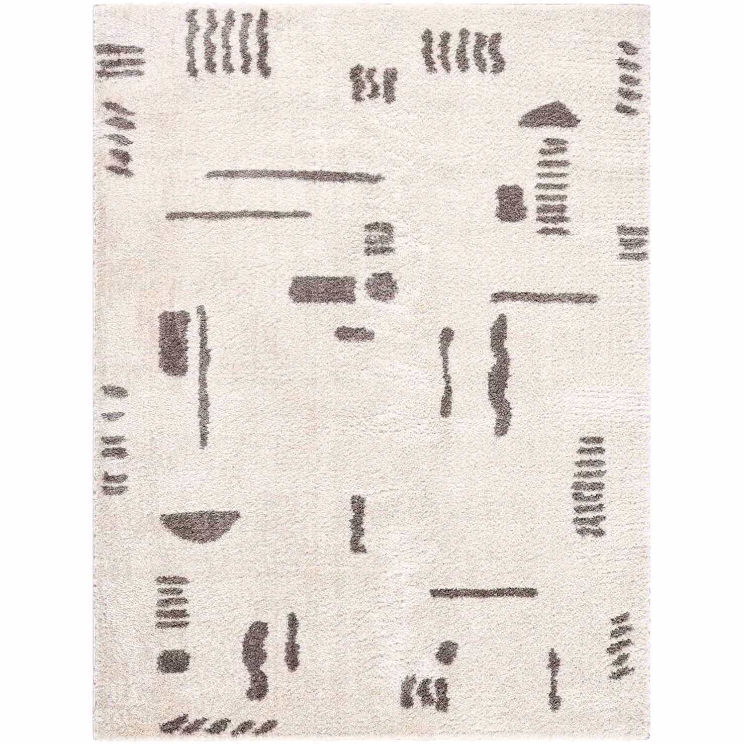Livabliss Fossay Modern High Pile Abstract Washable Rug in Charcoal, W/D/H: 120 x 170 cm – 2