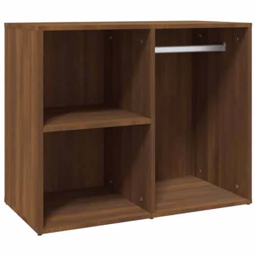 vidaXL Modern Dressing Cabinet in Brown Oak, Bedroom Storage Cupboard with Internal Shelves, W/D/H: 80 x 40 x 65 cm – 1