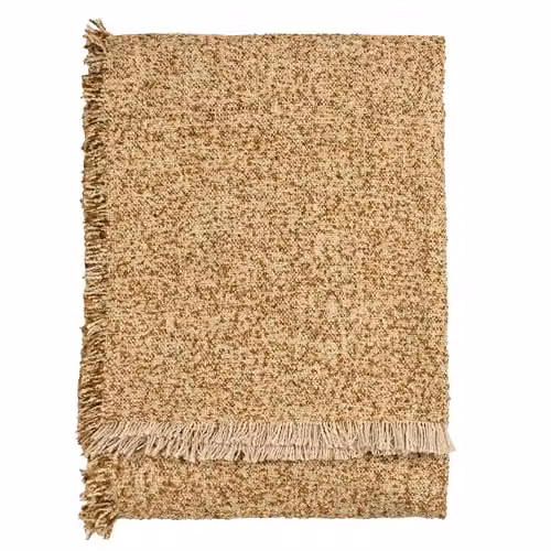 Riva Home Yard Doze Woven Fringed Throw in Beige, W/D/H: 170 x 130 x 1 cm – 1