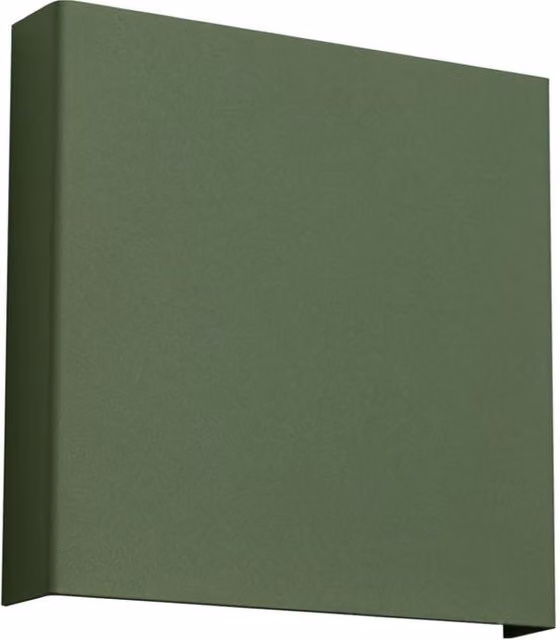 Sollux Lighting minimalist square wall lamp in green, W/D/H: 15 x 15 x 2.4 cm