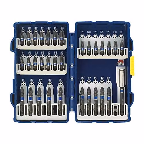 Irwin 32 Piece Impact Rated Screwdriver Bit Set in Black and Multicolour – 1