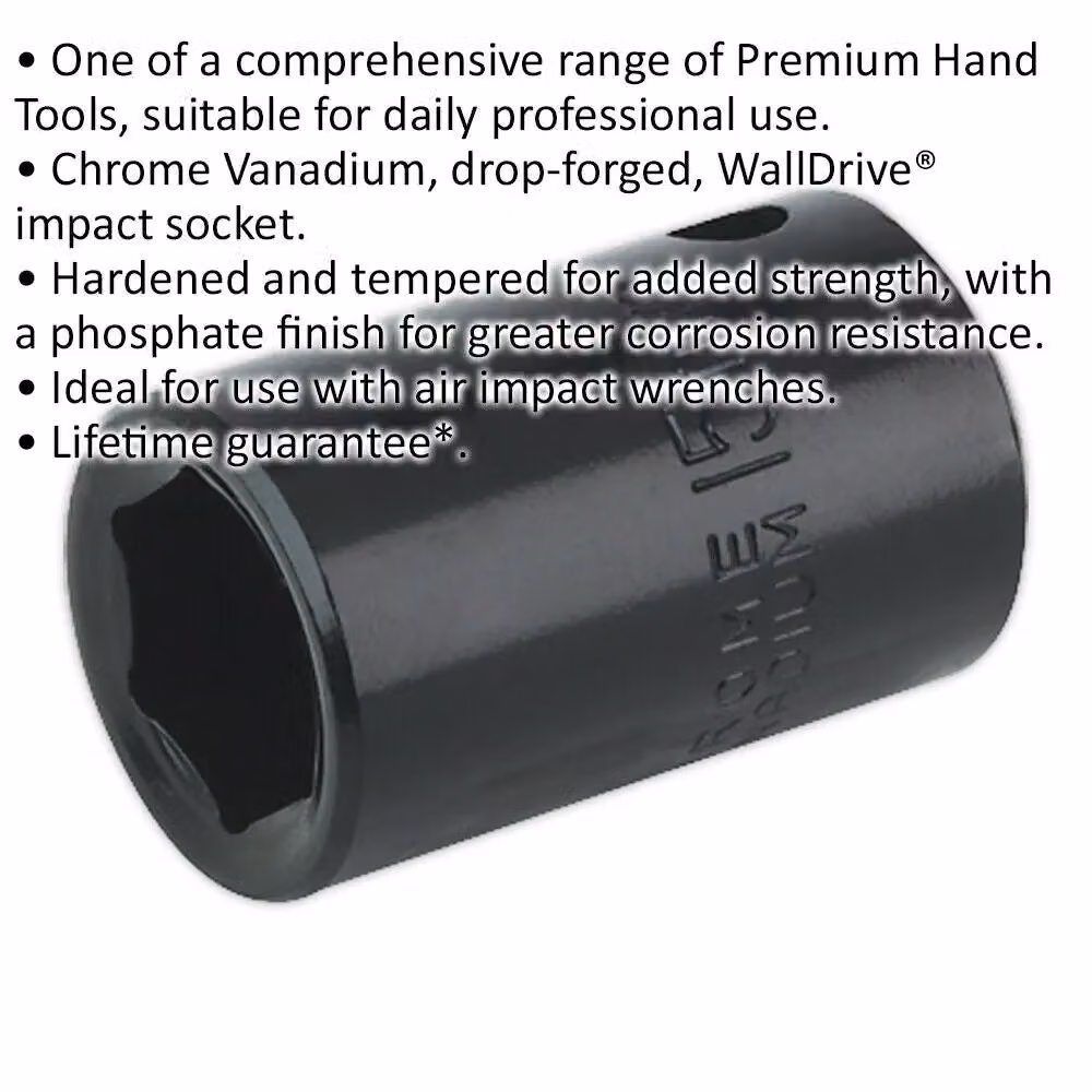 Loops 15mm Forged Impact Socket, 1/2 Inch Sq Drive, Chrome-Vanadium – 2