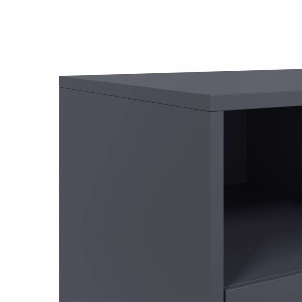 Berkfield Home TV Cabinet in Anthracite Grey Metal, W/D/H: 68 x 39 x 60.5 cm – 6