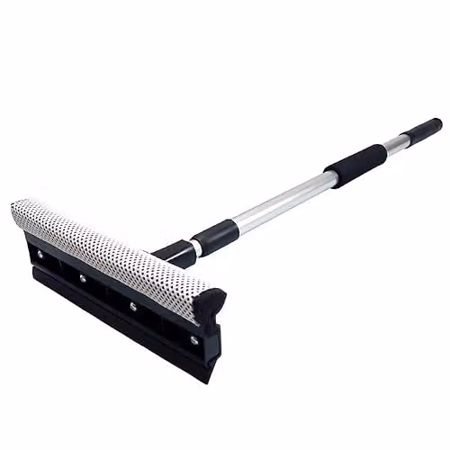 Simply Auto 2-in-1 Telescopic Squeegee and Sponge in Black with Extendable Handle 69.5 cm to 118 cm – 2
