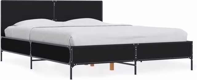 Berkfield Home Small Double Bed Frame in Black, W/D/H: 120 x 200 cm – 1