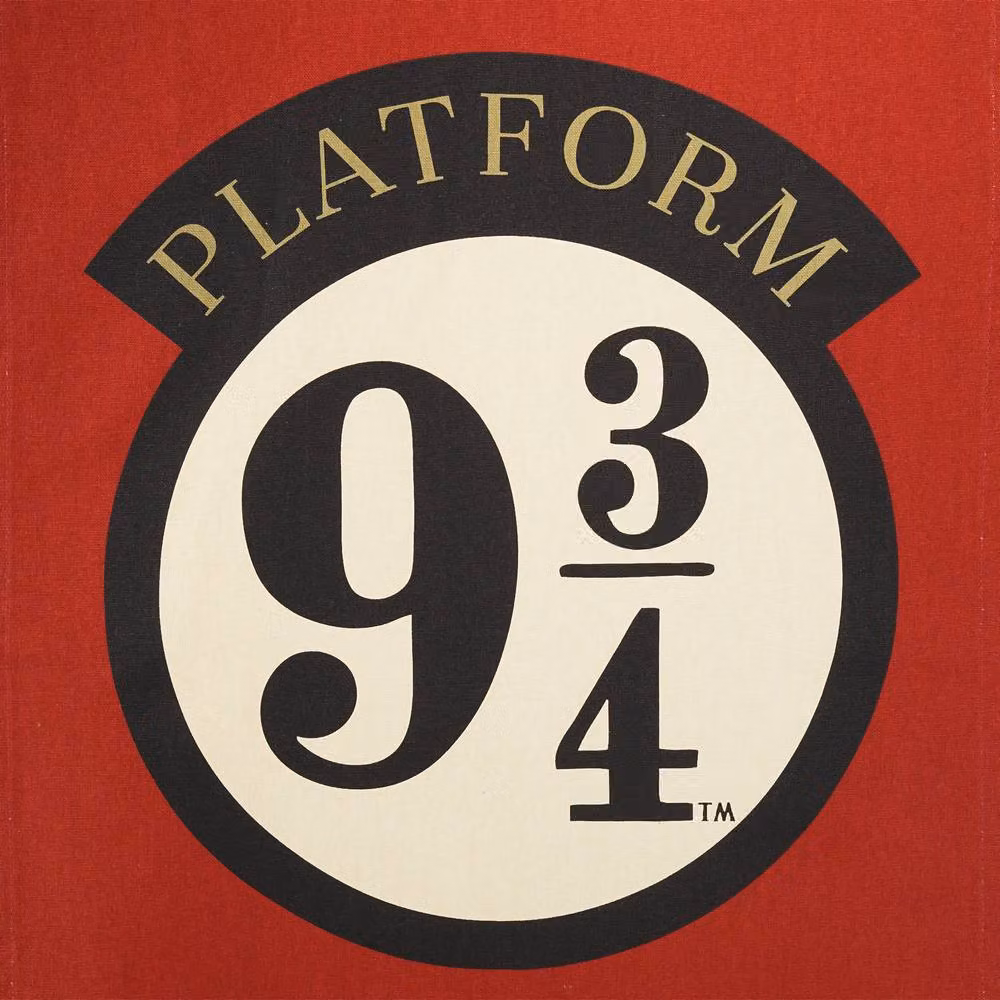 Harry Potter Platform 9 3/4 Graphic Cotton Tea Towel in Red – 2