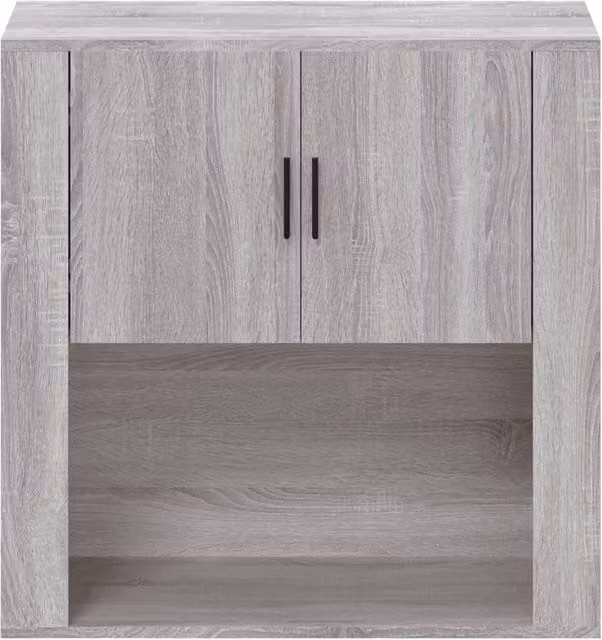 Berkfield Home Wall Mounted Cabinet in Grey Sonoma, W/D/H: 80 x 33 x 80 cm – 1
