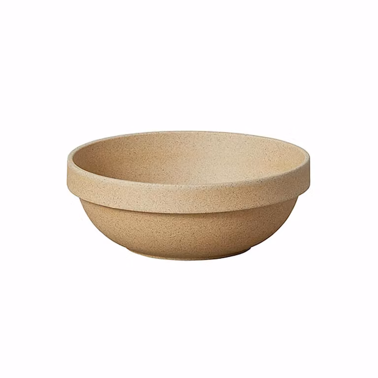 Hasami Porcelain Unglazed Round Cereal Bowl, Beige, Diameter: 18.5 cm