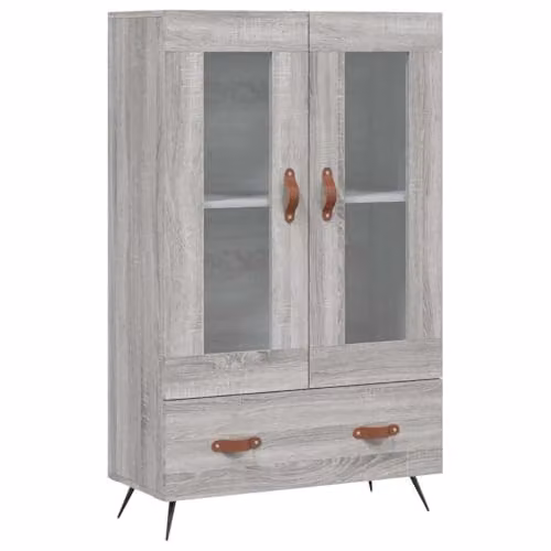 vidaXL Modern Grey Highboard in Engineered Wood W/D/H: 69.5 x 31.0 x 115.0 cm – 1