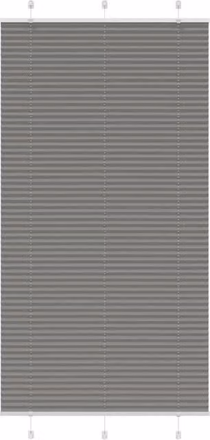 Berkfield Home Single Pleat Fabric Blind in Anthracite and Black, W/H: 105 x 200 cm