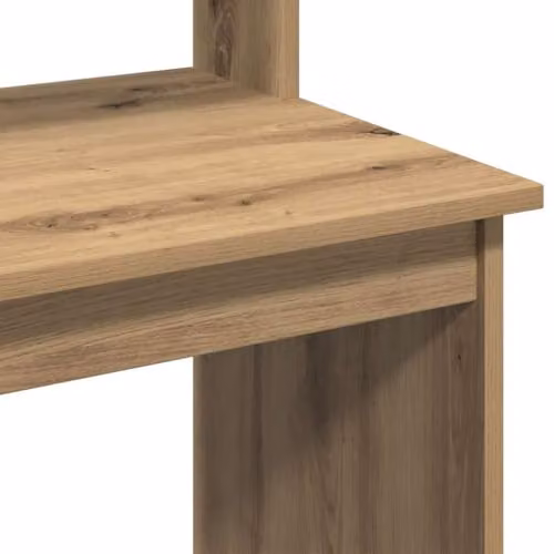 vidaXL Computer Desk with Shelves in Artisan Oak and Brown, W/D/H: 102 x 45 x 148 cm – 3