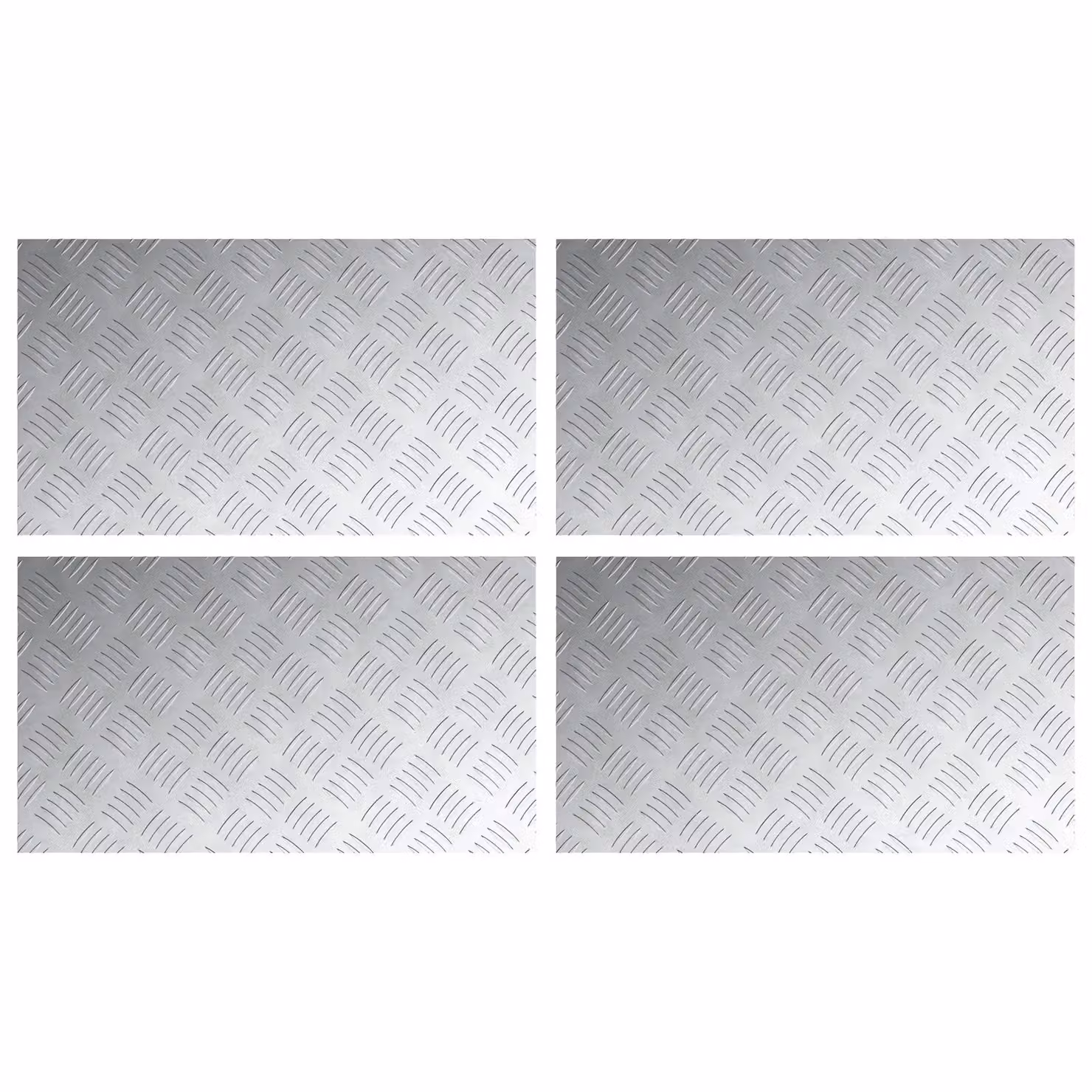 Berkfield Home Silver Aluminium Stair Treads, W/D/H: 70 x 40 x 0.3 cm – 1