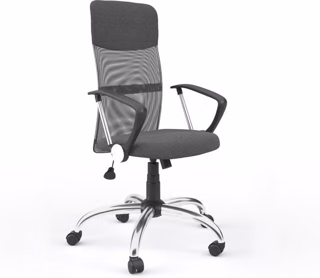 Alphason Orlando Grey Mesh and Faux Leather Task Chair for Home Office