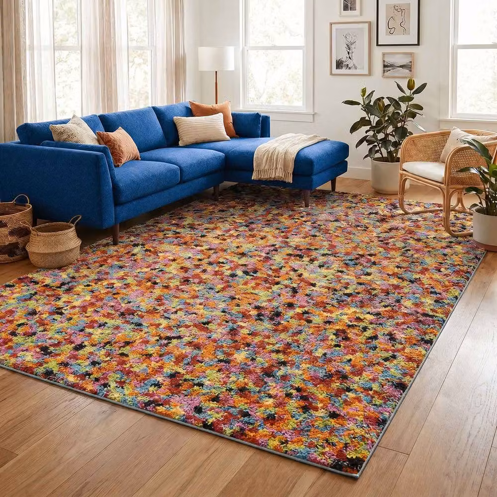 Desire Rugs Rio Geometric Multi-Colour Shaggy Area Rug, W: 160 cm, D: 230 cm – 3