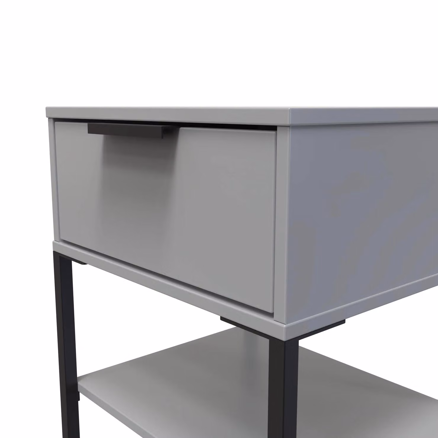 Ready Assembled 2 U Madrid Double Open Unit in Dark Grey – 3