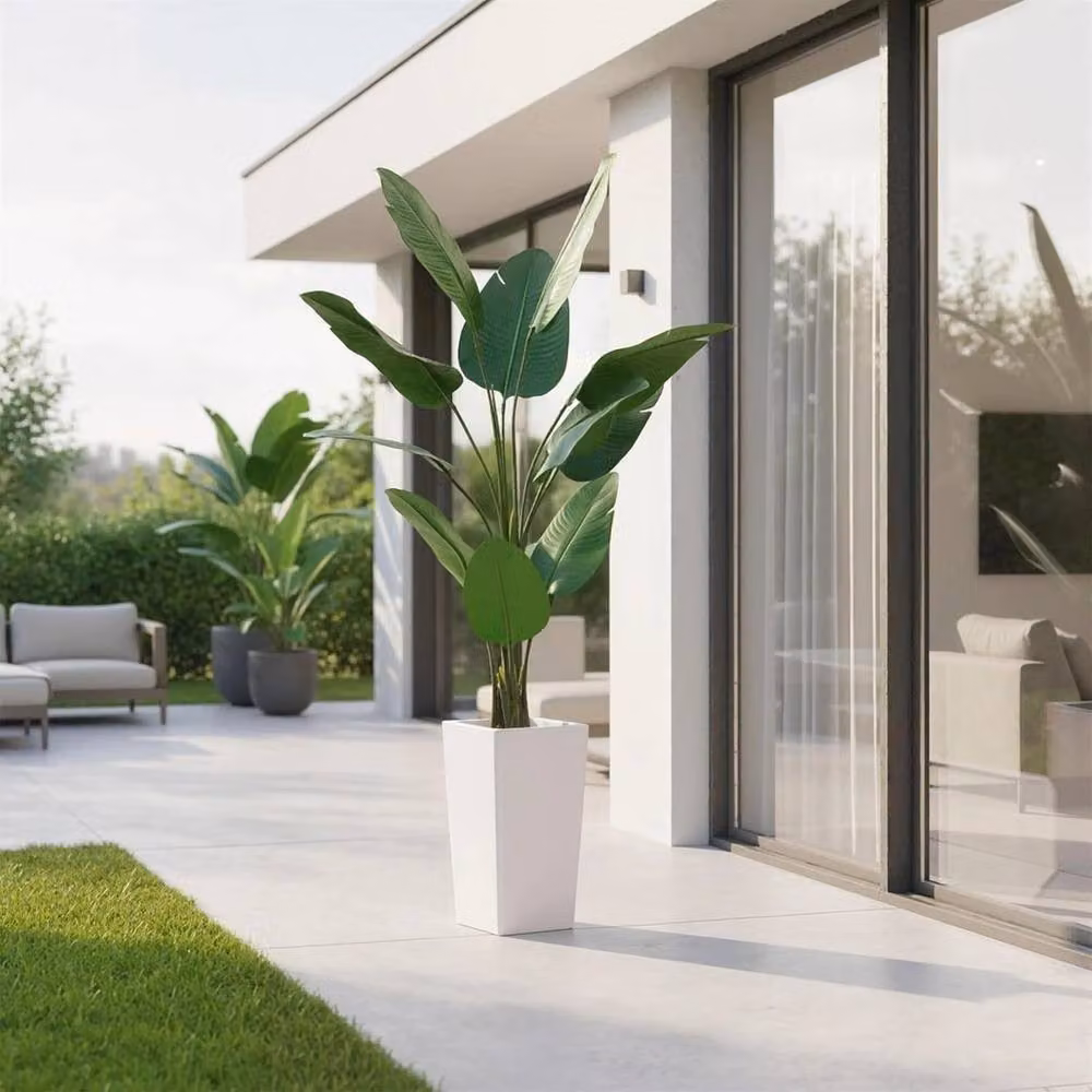 VOGREX Realistic Artificial Banana Tree Plant in Green, Height: 146.3 cm – 5