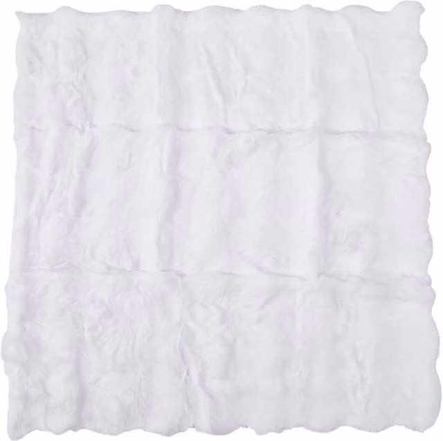 Garden Sanctuary White Thick Shaggy Knitted Faux Fur Couch Throw