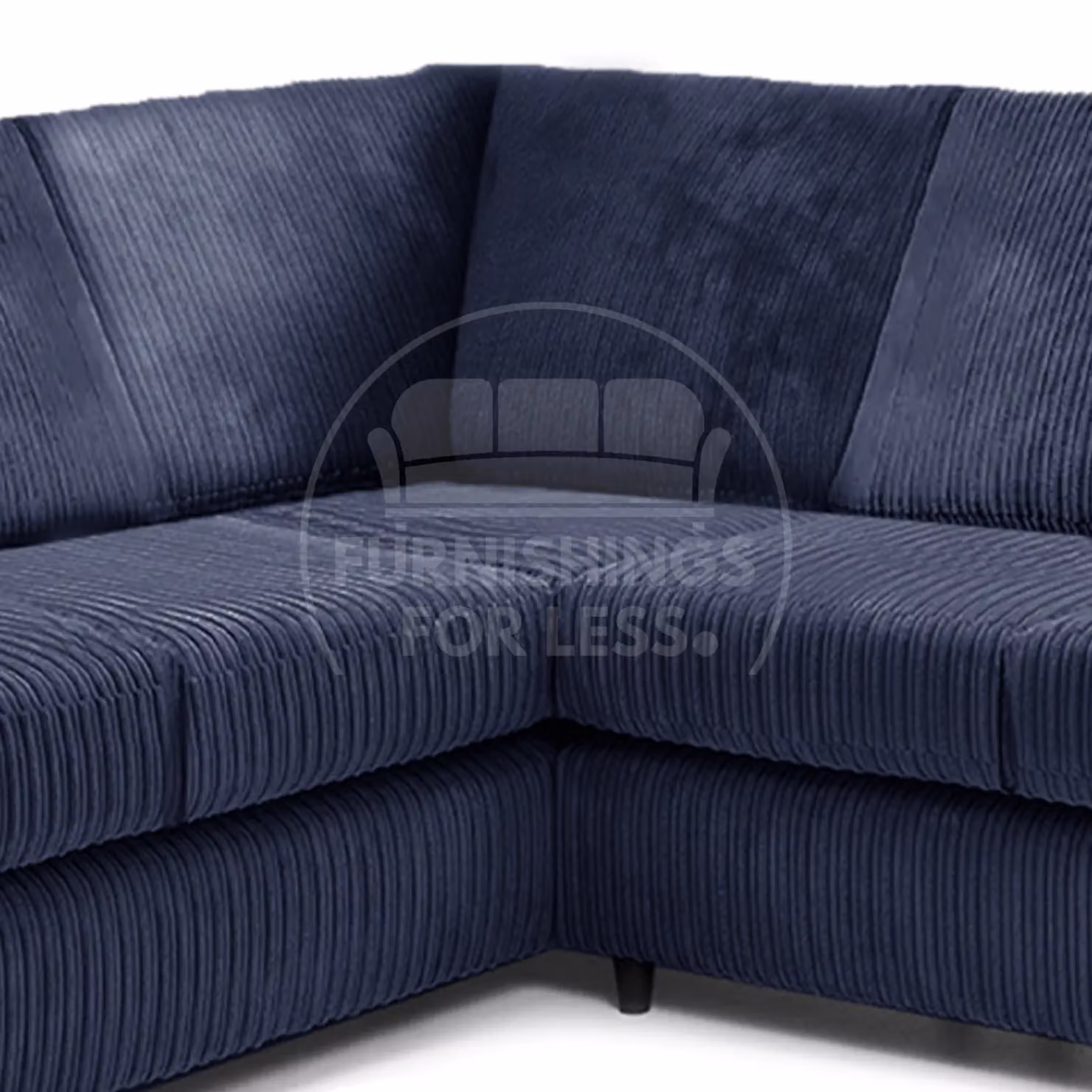Furnishings For Less UK Ferguson 5 Seater L-Shaped Corner Sofa in Navy Blue Jumbo Cord Fabric – 2