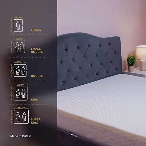 DS Living PureDream Memory Foam Orthopaedic Mattress for Children, White, W/D/H: 90 x 200 x 12.7 cm – 5