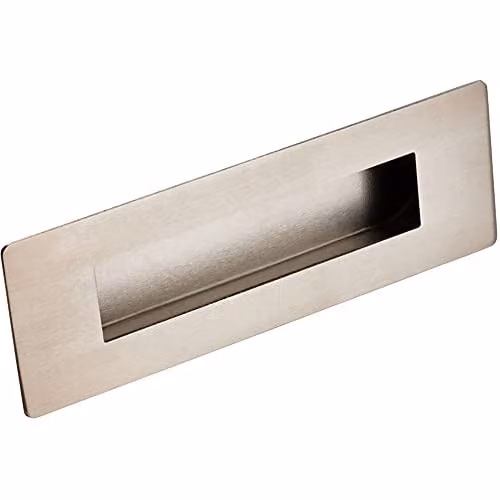 Loops Recessed Sliding Door Flush Pull Handle in Brushed Satin Stainless Steel, 180 x 60 mm