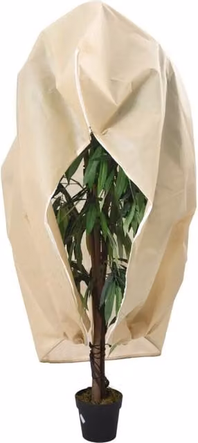 Berkfield Home Plant Fleece Cover with Zip, Beige, W x L: 2 x 2.36 m – 1