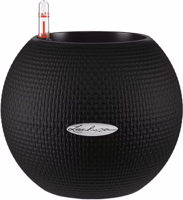 LECHUZA Puro Color Self-Watering Planter in Black