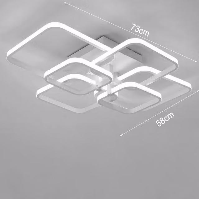 Komore LED Energy-efficient Semi Flush Ceiling Light in White