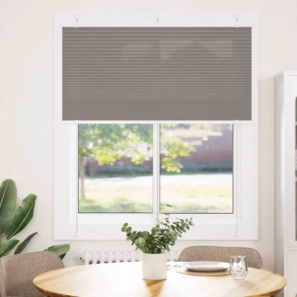 Berkfield Home Single Pleat Polyester Blind in Anthracite Grey, W: 120 cm, H: 150 cm – 2