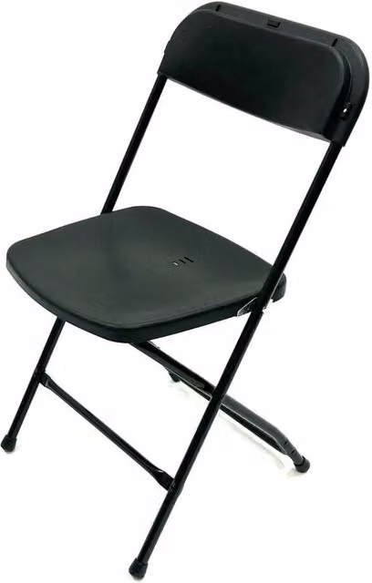 PAWNORA Black Fold Flat Occasional Garden Chairs