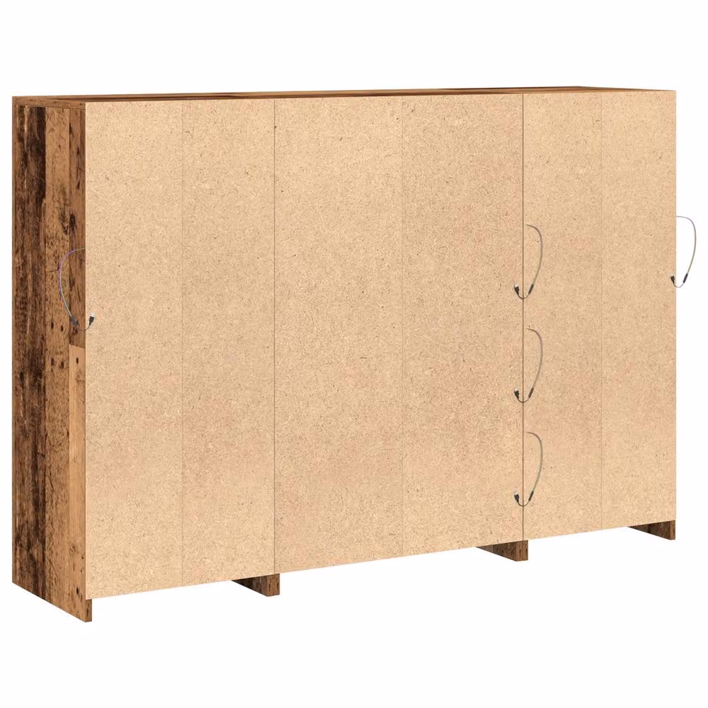 Berkfield Home Rustic Brown Engineered Wood Sideboard with Integrated LED Lights, W: 142.5 cm, D: 37 cm, H: 100 cm – 5