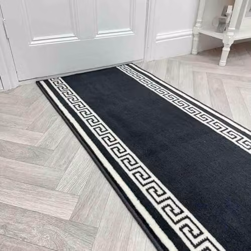 runrug Soft Hallway Runner Rug in Dark Grey, W: 70 cm, L: 180 cm