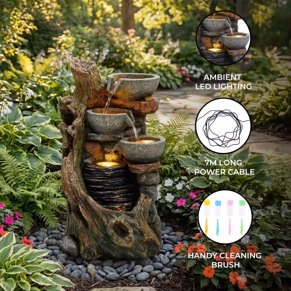 Monstershop Rustic Brook Electric Water Feature in Grey, W/D/H: 66 x 40 x 34 cm – 2