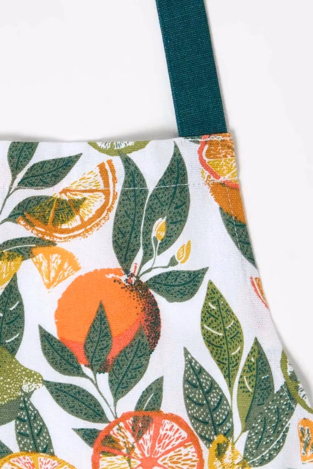 Homescapes Citrus 100% Cotton Chef Apron with Front Pocket in Multicolour – 3
