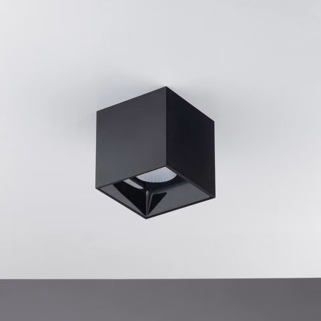 Netlighting MIG LED Surface Mounted Downlight, Black, 2000lm, 3000K, W/D/H: 11.5 x 11.5 x 11.6 cm