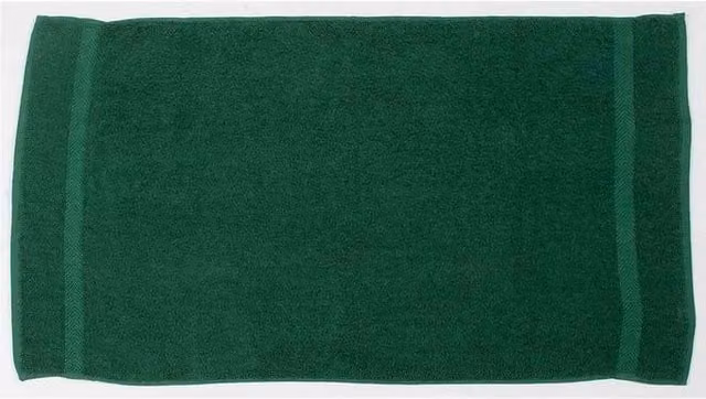 Towel City Luxury Green Cotton Hand Towel with Border and Hanging Loop