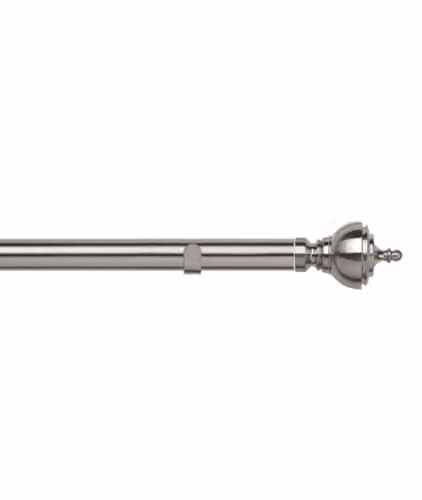 New Edge Blinds Silver Curtain Pole Set