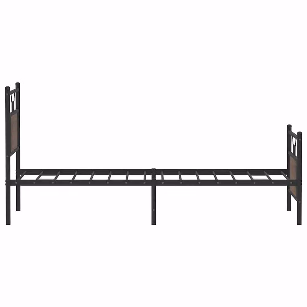 Berkfield Home Durable Bed Frame in Brown Oak, W/D/H: 80 x 200 cm – 4