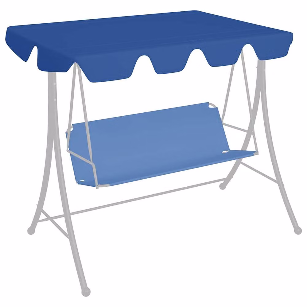Berkfield Home Replacement Canopy for Garden Swing in Blue, PVC-Coated Polyester – 2