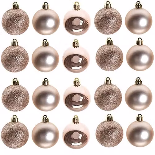 Shatchi 12-Piece Shatterproof Christmas Bauble Hanging Decorations in Gold and Silver – 1
