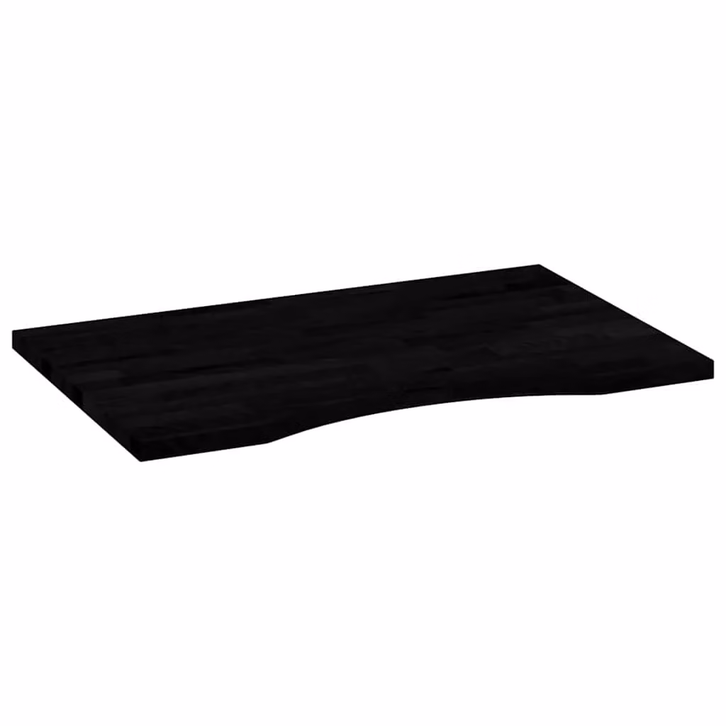 Berkfield Home Solid Oak Rectangular Desk Top, Dark Brown, W: 80 cm, D: 50 cm, H: 2.5 cm – 2
