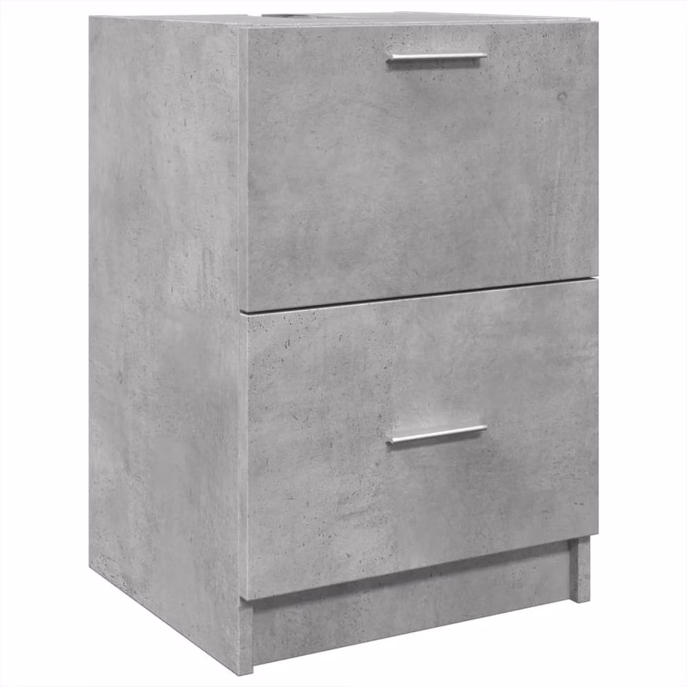Berkfield Home Freestanding Bathroom Sink Cabinet in Concrete Grey, W/D/H: 40 x 37 x 59 cm – 2