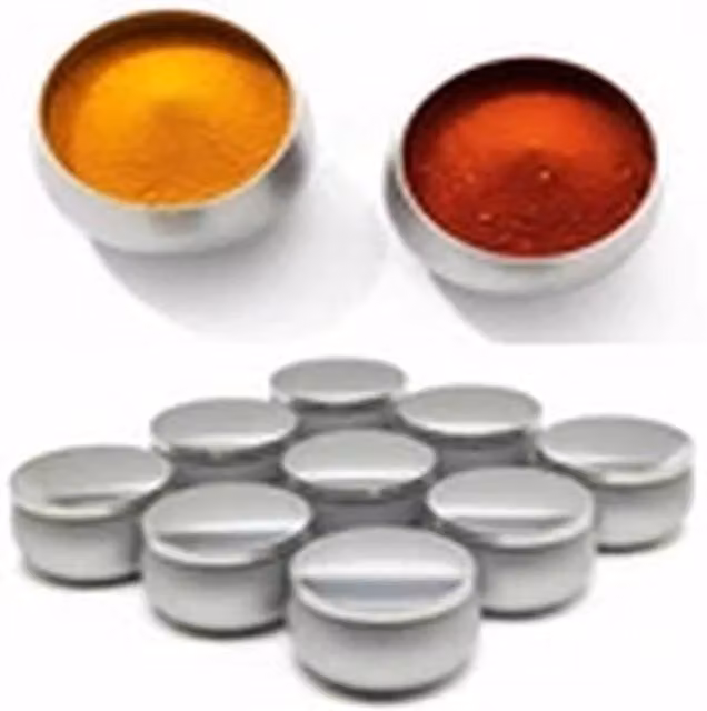 EONLION 12 Pack Metal Spice Tins with Lids, Silver Kitchen Storage Containers – 1
